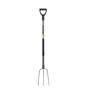 STEEL GARDEN FORK WITH D-GRIP 19x32cm