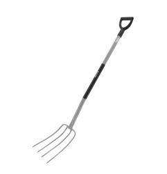 STEEL GARDEN FORK WITH D-GRIP 21x32cm