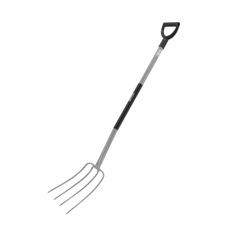 STEEL GARDEN FORK WITH D-GRIP 21x32cm