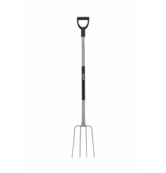 STEEL GARDEN FORK WITH D-GRIP 21x32cm
