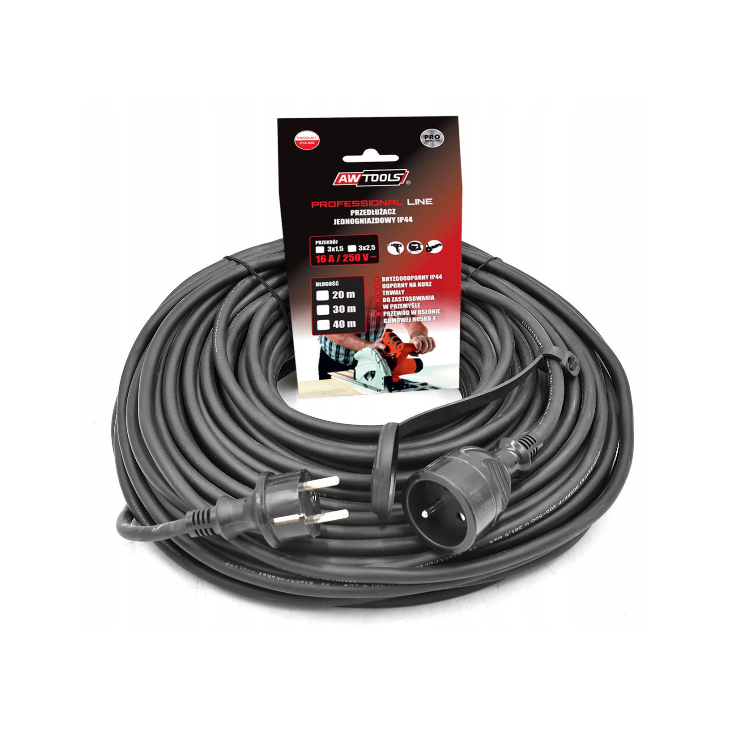 PRO EXTENSION CABLE 20m 3x1.5mm