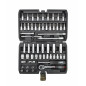 1/4" SOCKET & RATCHET WRENCH SET 56pcs/ BLACK LINE