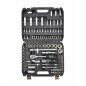 1/4" 1/2" SOCKET & RATCHET WRENCH SET 94pcs/ BLACK LINE