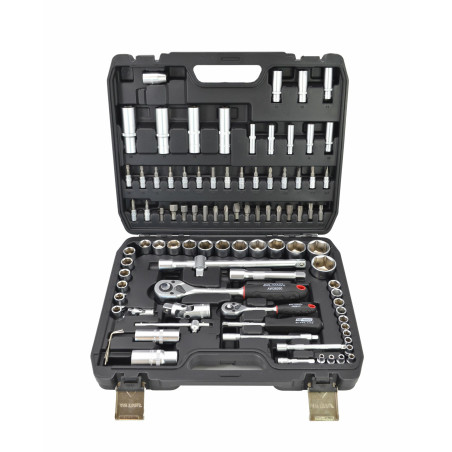 1/4" 1/2" SOCKET & RATCHET WRENCH SET 94pcs/ BLACK LINE