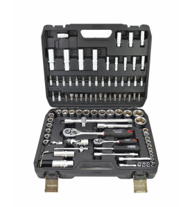 1/4" 1/2" SOCKET & RATCHET WRENCH SET 94pcs/ BLACK LINE