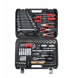 1/4" 1/2" SOCKET & RATCHET WRENCH SET 122pcs/ BLACK LINE