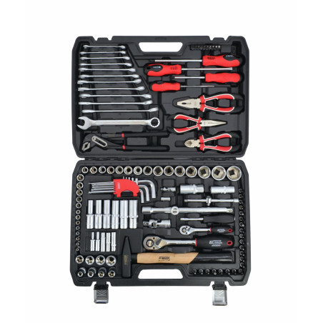 1/4" 1/2" SOCKET & RATCHET WRENCH SET 122pcs/ BLACK LINE