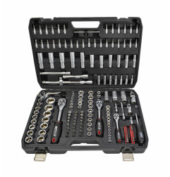 1/4" 3/8" 1/2" SOCKET & RATCHET WRENCH SET 173pcs/ BLACK LINE