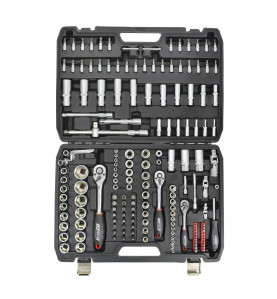 1/4" 3/8" 1/2" SOCKET & RATCHET WRENCH SET 173pcs/ BLACK LINE