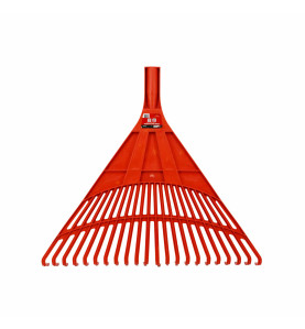 24-TINE PVC GARDEN LEAF RAKE WITH WOODEN SHAFT