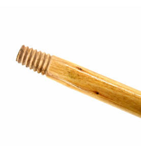 24-TINE PVC GARDEN LEAF RAKE WITH WOODEN SHAFT