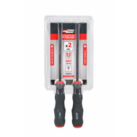 STRIKING CAP GO-THROUGH SCREWDRIVER SET 2pcs 1xSL+1xPH 