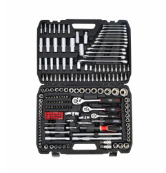 1/4" 3/8" 1/2" SOCKET & RATCHET WRENCH SET 216pcs/ BLACK LINE