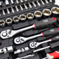 1/4" 3/8" 1/2" SOCKET & RATCHET WRENCH SET 216pcs/ BLACK LINE