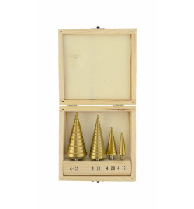 HSS-TiN STEP DRILL BIT SET 3pcs 4-39mm