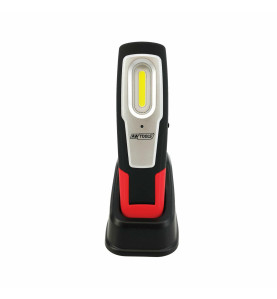 RECHARGEABLE LED WORK LIGHT PRO TECH 600LM w/ CHARGING STATION BLACK LINE