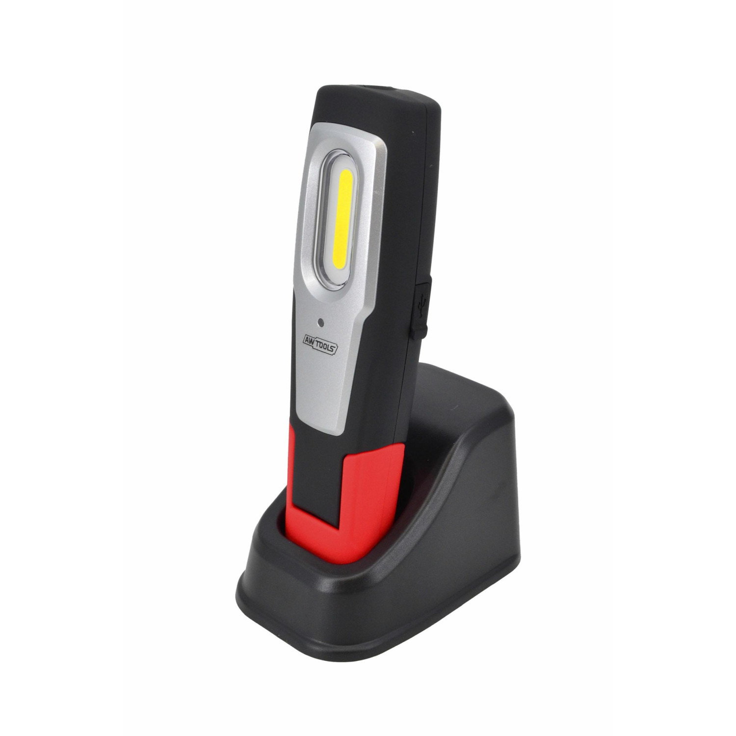 RECHARGEABLE LED WORK LIGHT PRO TECH 600LM w/ CHARGING STATION BLACK LINE
