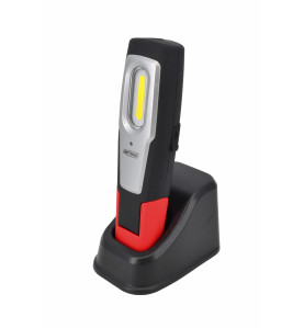 RECHARGEABLE LED WORK LIGHT PRO TECH 600LM w/ CHARGING STATION BLACK LINE
