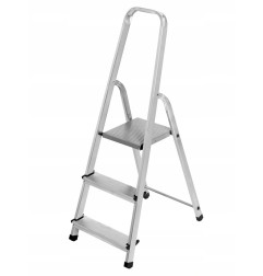 ALUMINIUM FREESTANDING STEP LADDER WITH PLATFORM 1x3 125kg 