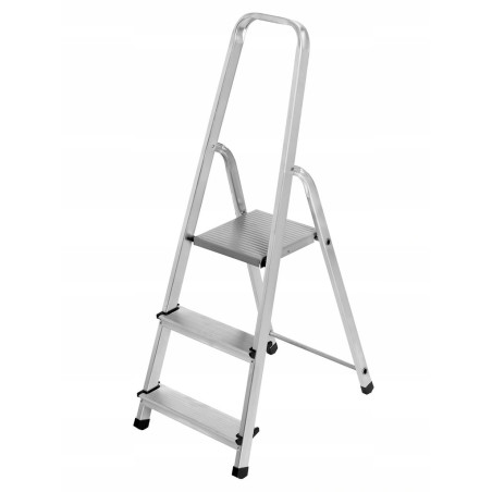 DRABINA ALUMINIOWA 125kg 3 STOPNIE WOLNOSTOJĄCA