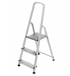 DRABINA ALUMINIOWA 125kg 3 STOPNIE WOLNOSTOJĄCA