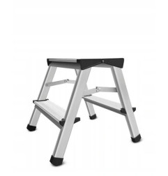 ALUMINIUM DOUBLE-SIDED STEP STOOL LADDER 2x2 125kg