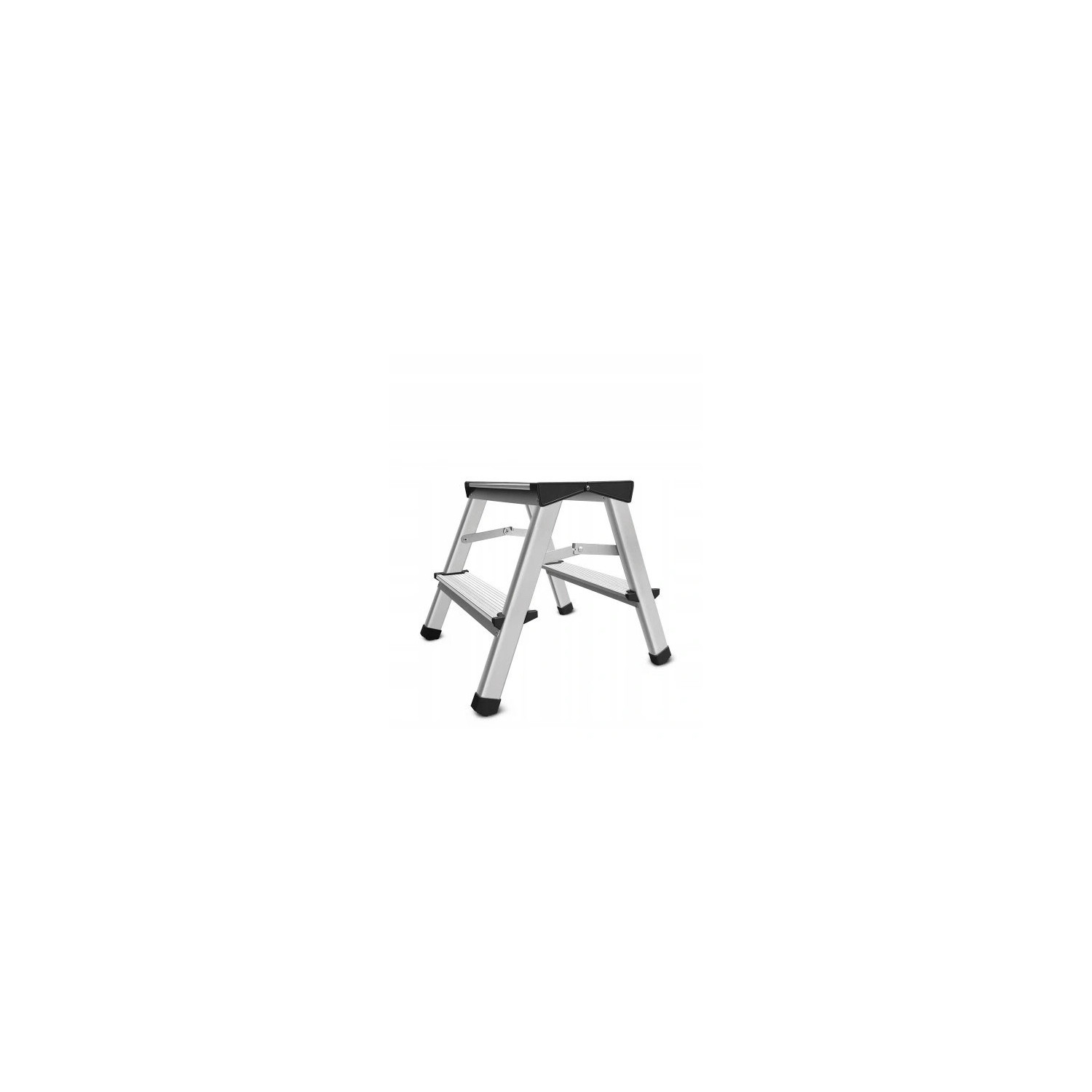 ALUMINIUM DOUBLE-SIDED STEP STOOL LADDER 2x2 125kg