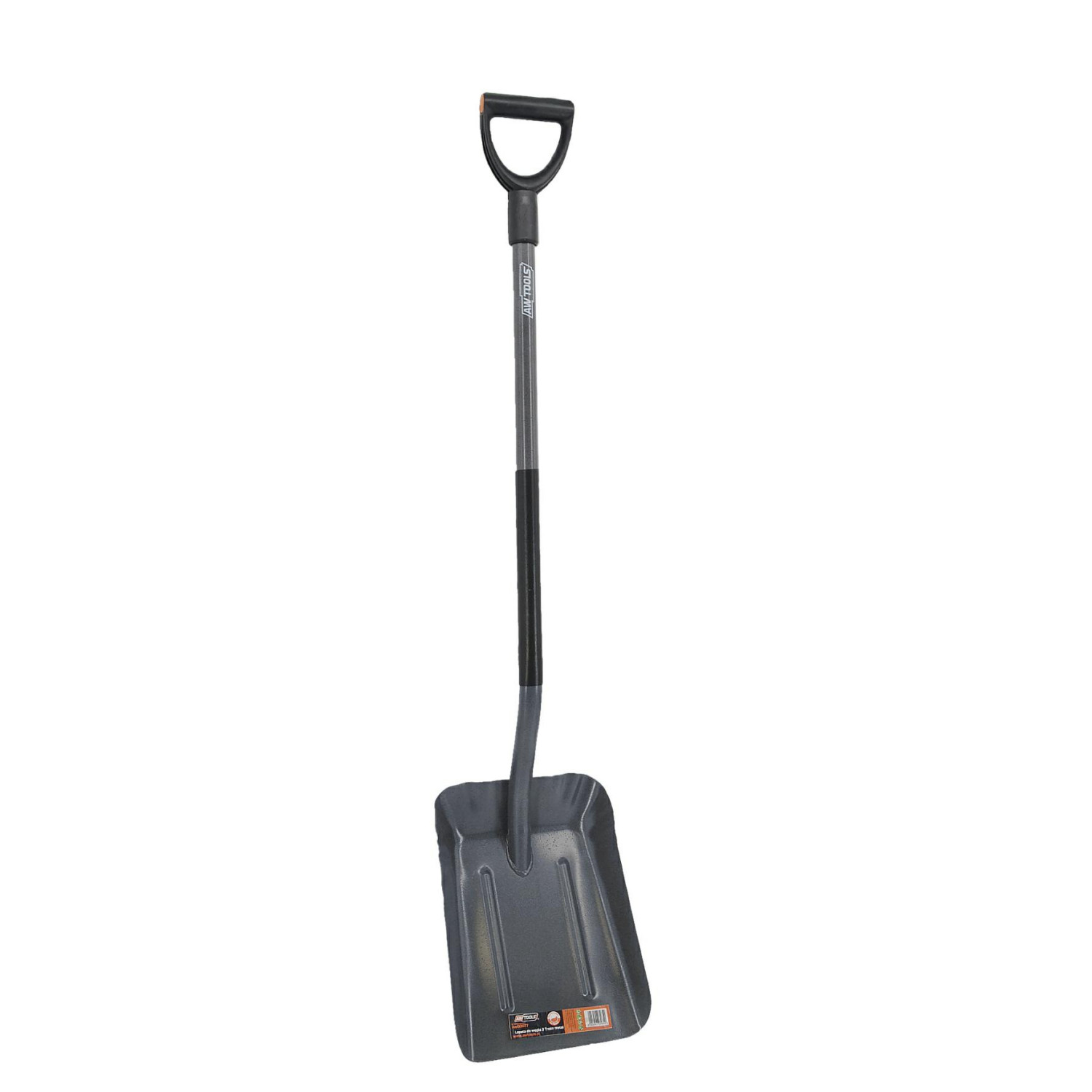 STEEL COAL SHOVEL WITH D-GRIP 23x27cm