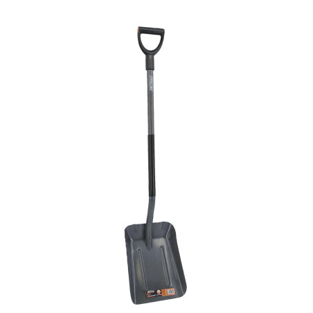 STEEL COAL SHOVEL WITH D-GRIP 23x27cm