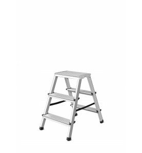 ALUMINIUM DOUBLE-SIDED STEP STOOL LADDER 2x3 125kg