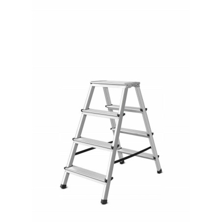 ALUMINIUM DOUBLE-SIDED STEP STOOL LADDER 2x4 125kg