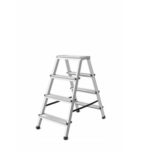 ALUMINIUM DOUBLE-SIDED STEP STOOL LADDER 2x4 125kg