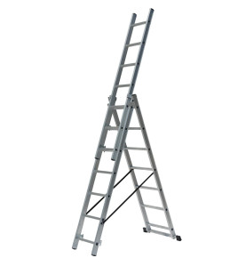 DRABINA ALUMINIOWA 3x8 STOPNI 150KG ADAPATACJA NA SCHODY