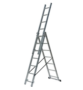 DRABINA ALUMINIOWA 3x9 STOPNI 150KG ADAPATACJA NA SCHODY