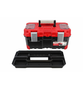 PRO TOOLBOX w/ REMOVABLE TRAY & LID ORGANISERS 20" 49.6x25.8x24cm