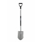 STEEL ROUND POINT GARDEN SPADE WITH D-GRIP 19x29cm