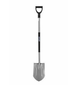 STEEL ROUND POINT GARDEN SPADE WITH D-GRIP 19x29cm