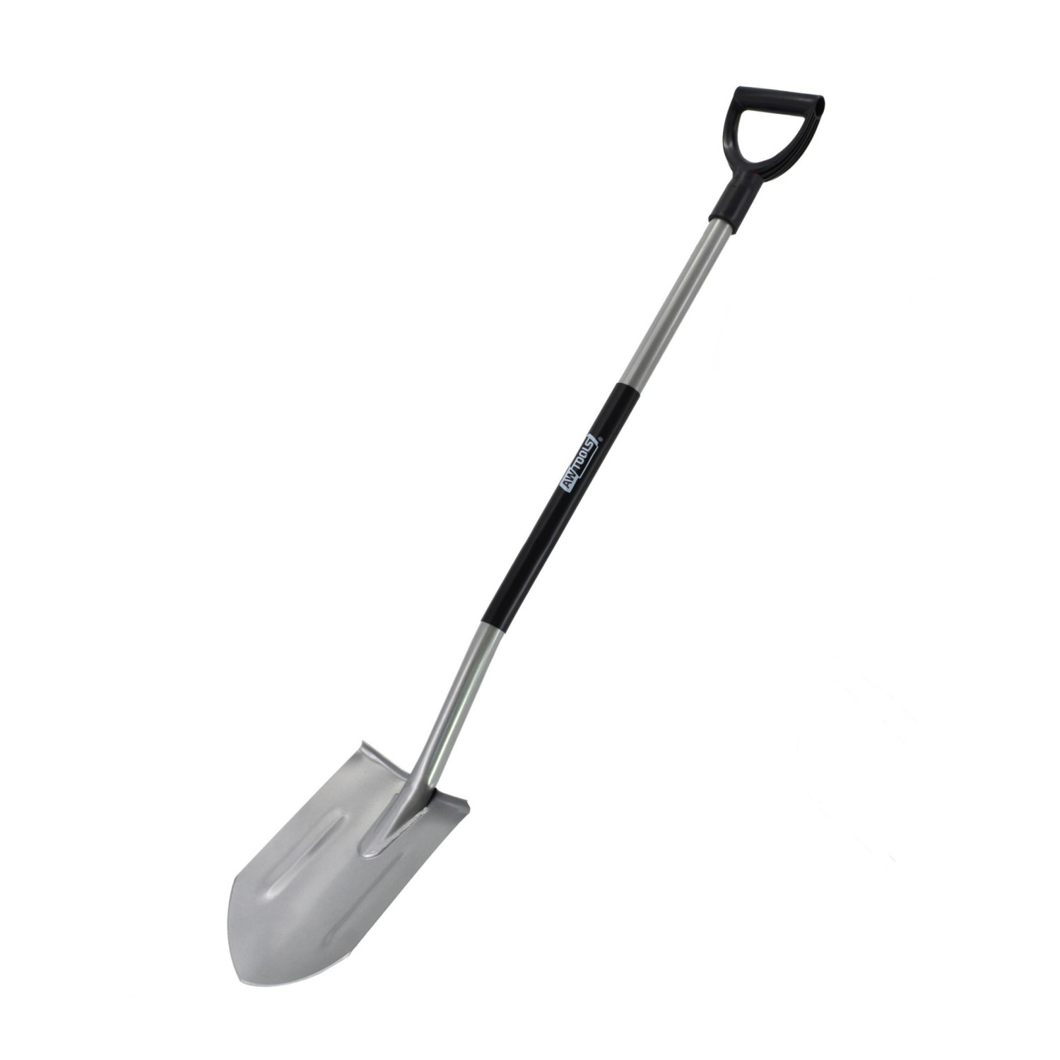 STEEL ROUND POINT GARDEN SPADE WITH D-GRIP 19x29cm