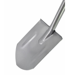 STEEL ROUND POINT GARDEN SPADE WITH D-GRIP 19x29cm
