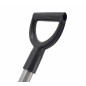 STEEL ROUND POINT GARDEN SPADE WITH D-GRIP 19x29cm