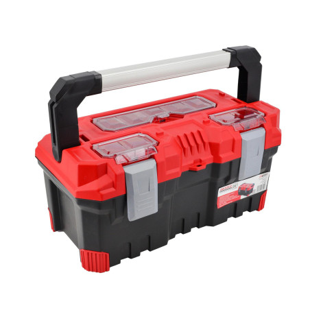 PRO TOOLBOX w/ ALU HANDLE/ REMOVABLE TRAY & LIS ORGANISERS 20" 49.6x25.8x24cm 