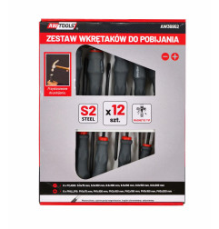ZESTAW WKRĘTAKÓW DO POBIJANIA 12szt.