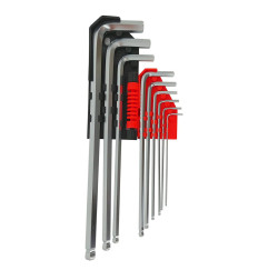 LONG BALL-END HEX ALLEN KEY SET 9pcs /1.5-10mm/ BLACK LINE