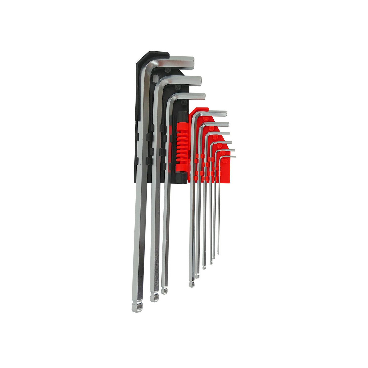 LONG BALL-END HEX ALLEN KEY SET 9pcs /1.5-10mm/ BLACK LINE