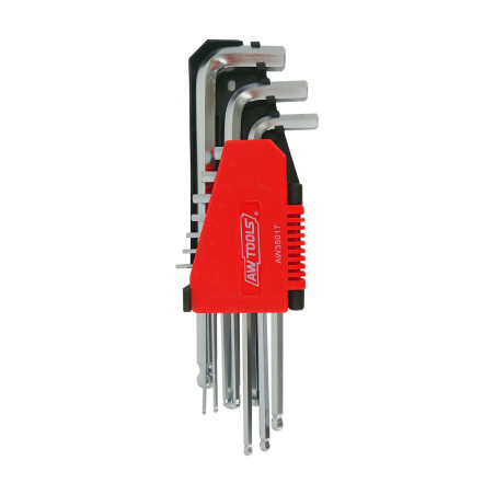 LONG BALL-END HEX ALLEN KEY SET 10pcs /2.0-12.0mm/ BLACK LINE