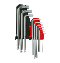 LONG BALL-END HEX ALLEN KEY SET 10pcs /2-12mm/ BLACK LINE