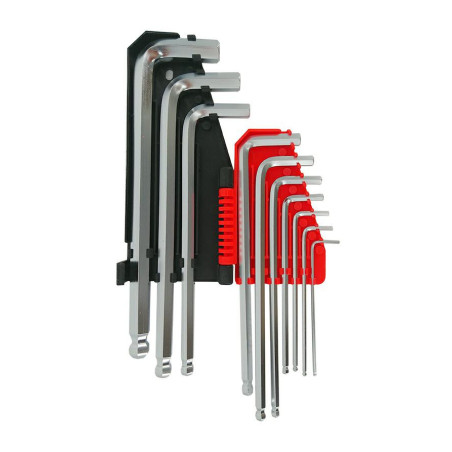 LONG BALL-END HEX ALLEN KEY SET 10pcs /2.0-12.0mm/ BLACK LINE