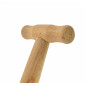 STEEL COAL SHOVEL WITH WOODEN SHAFT & T-GRIP 24x30cm