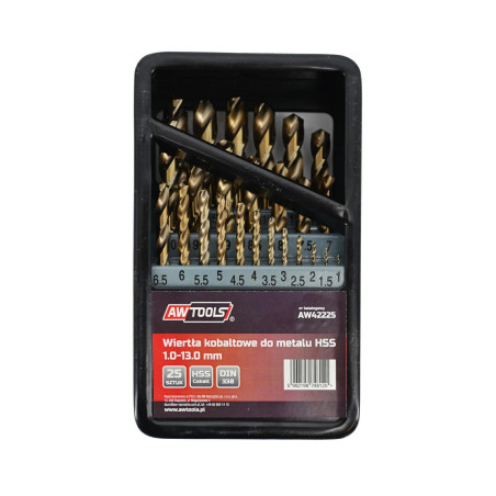 HSS-Co TWIST DRILL BIT SET 25pcs/1-13mm/