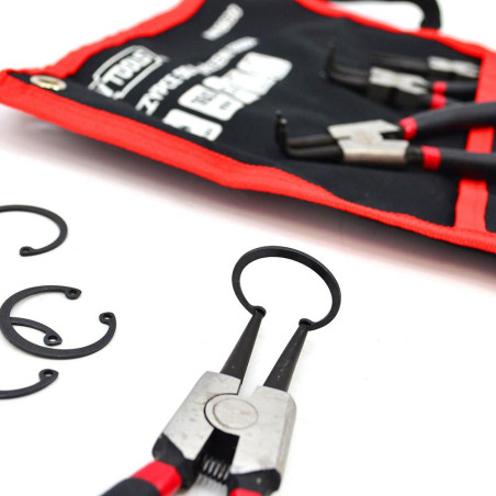 CIRCLIP PLIER SET 200mm 4pcs/ ROLL-UP POUCH